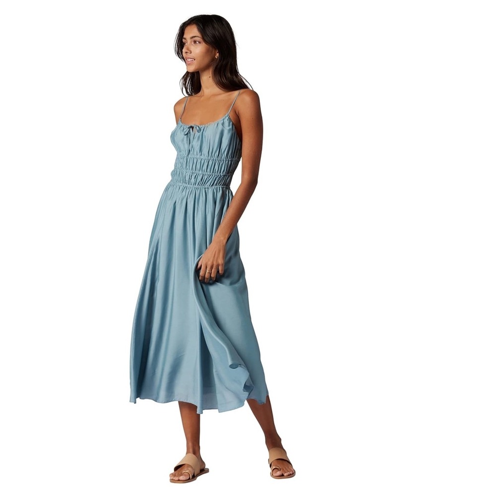 Joie Womens Women's Elena Midi Dress in Citadel Blue Size XS NWT
